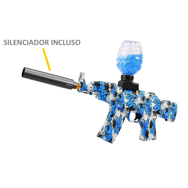 Lançador OrbiGel AK – Azul + silenciador incluso